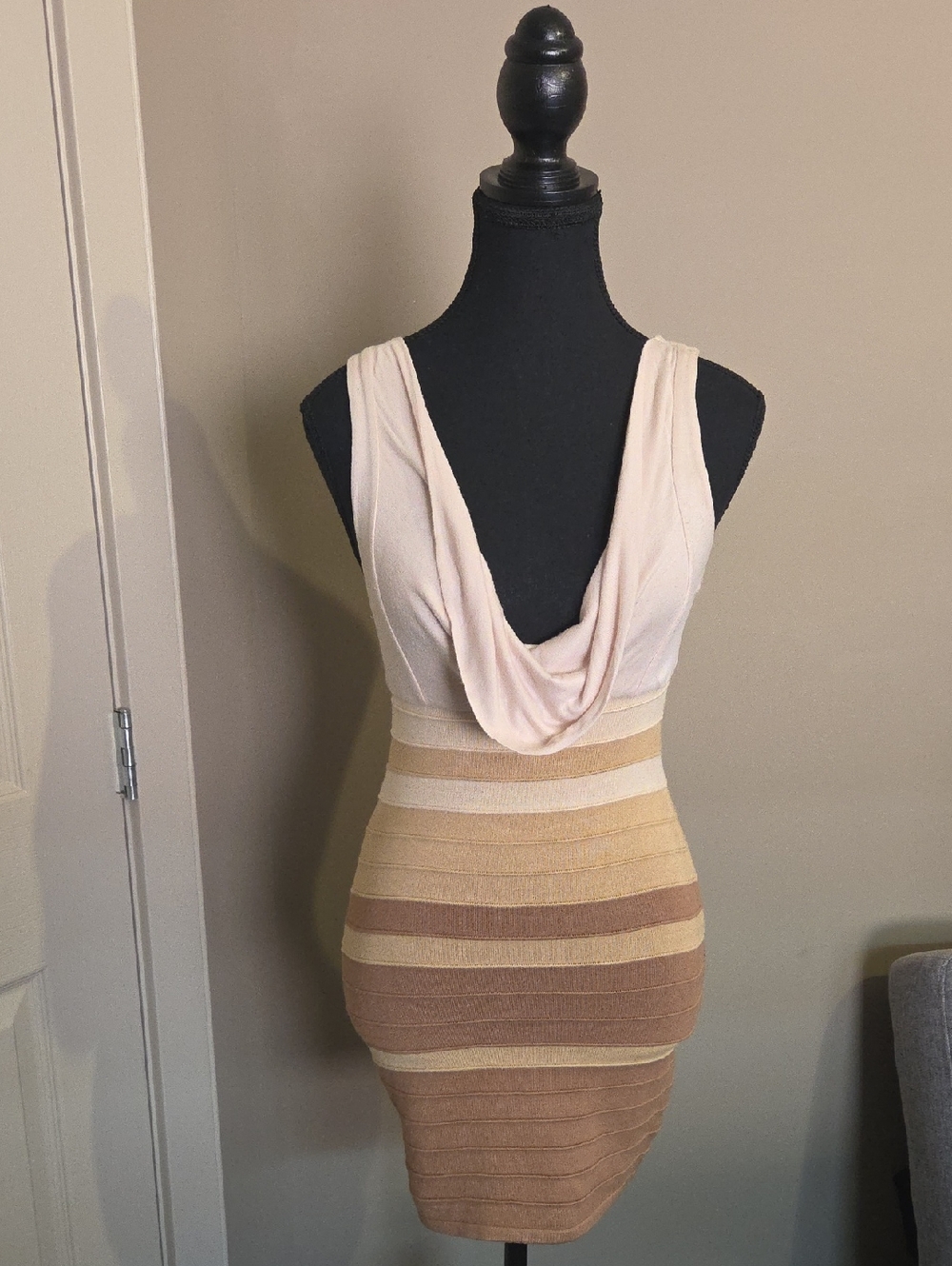 WOW COUTURE Cowl Neck and Bandage Dress